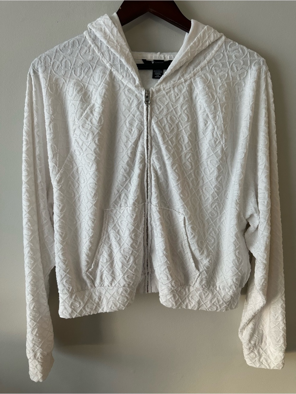 Victoria’s Secret On Point large white full zip hoodie